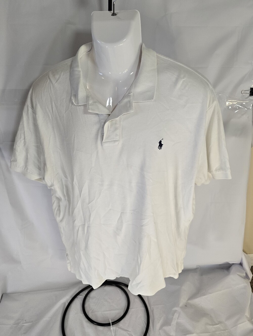 Polo Ralph Lauren Mens Short Sleeve Polo Shirt White Size XL